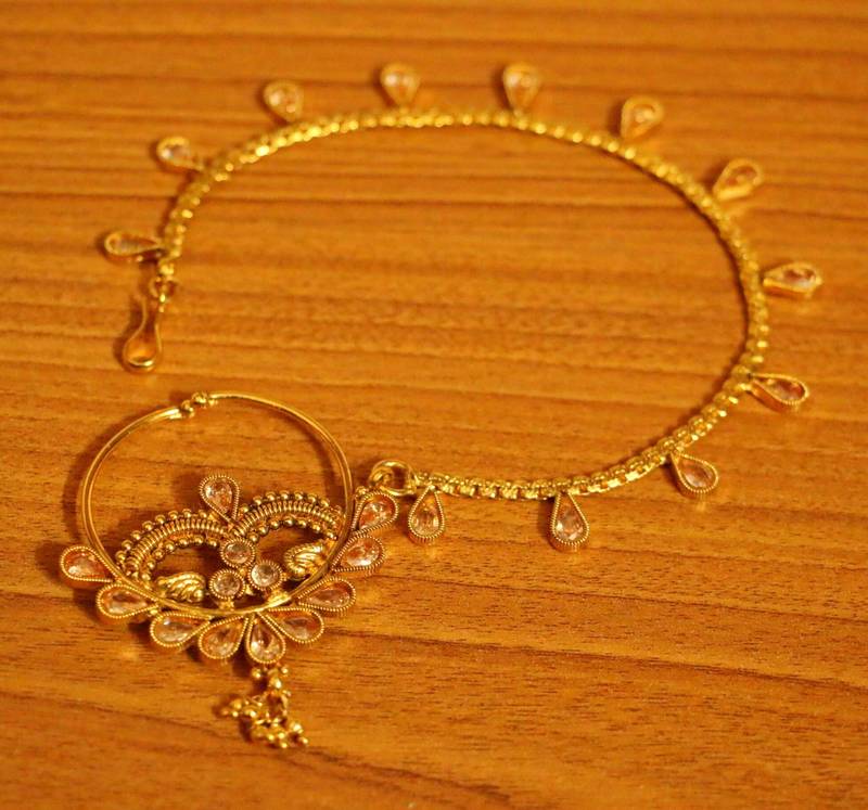 Buy Bridal Nath Nose Ring Gold Pearl Nath Pakistani Nose Ring Jadau Kundan  Punjabi Jewelry India Nose Ring Kundan Bridal Jewelry Nath Bridal Online in  India - Etsy